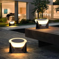 Nowoczesna Lampa Ogrodowa LED Zasilana Energii Słoneczną, Wodoodporna Latarnia do Ogrodu, Stylowy Design IP65 0