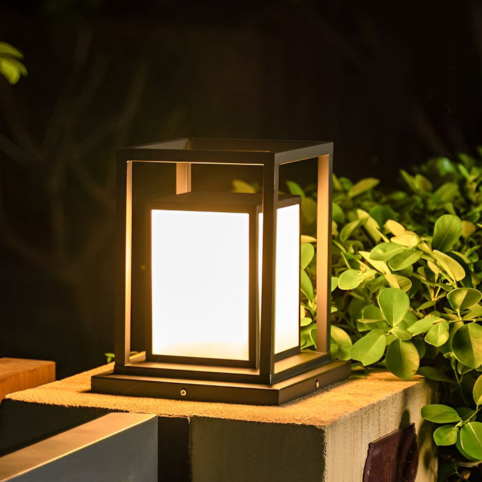 Nowoczesna Wodoodporna Lampa Ogrodowa LED Stojąca z Stali Nierdzewnej – Czarna, IP65, Zasilanie Słoneczne 2