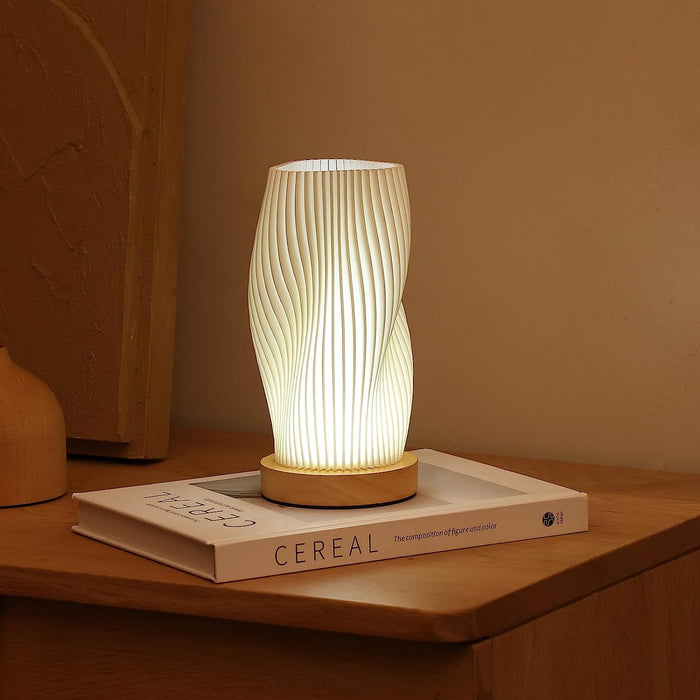 Nowoczesna Lampa Wavecrest z Funkcją Ściemniania i Portem USB – Elegancka Lampa do Biura, Sypialni i Salonu 1