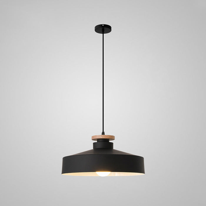 Nowoczesna Lampa Wisząca z Drewna i Aluminium do Kuchni E27 220V – Elegancka Lampa nad Stół do Jadalni i Salonu 2