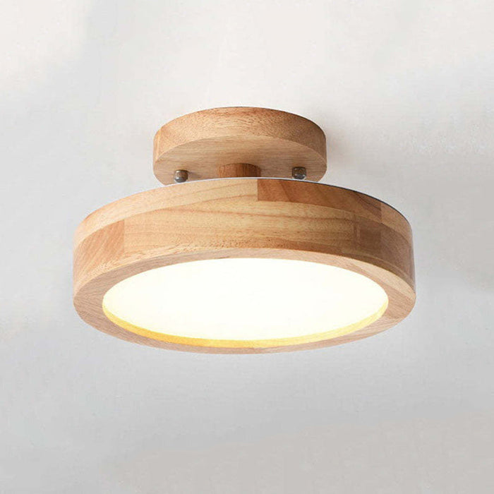 Nowoczesna Lampa Sufitowa LED z Drewna do Salonów i Sypialni – Minimalistyczny Design, Funkcja Przyciemniania, 36 W 0