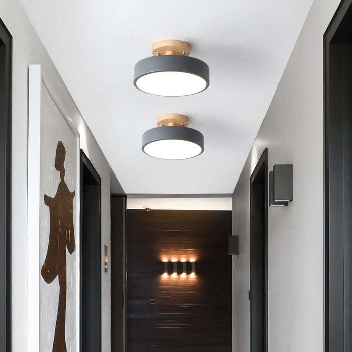 Nowoczesna Lampa Sufitowa LED z Drewna do Salonów i Sypialni – Minimalistyczny Design, Funkcja Przyciemniania, 36 W 2
