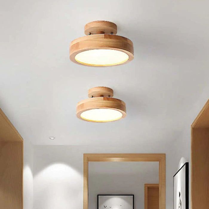Nowoczesna Lampa Sufitowa LED z Drewna do Salonów i Sypialni – Minimalistyczny Design, Funkcja Przyciemniania, 36 W 3