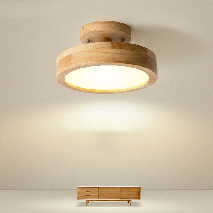 Nowoczesna Lampa Sufitowa LED z Drewna do Salonów i Sypialni – Minimalistyczny Design, Funkcja Przyciemniania, 36 W 7