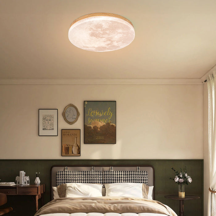 Lampa Sufitowa LED Księżycowa Monza – Smukły Design do Salonu i Sypialni, Średnice 26/38/48 cm, Ciepłe Białe Światło 4