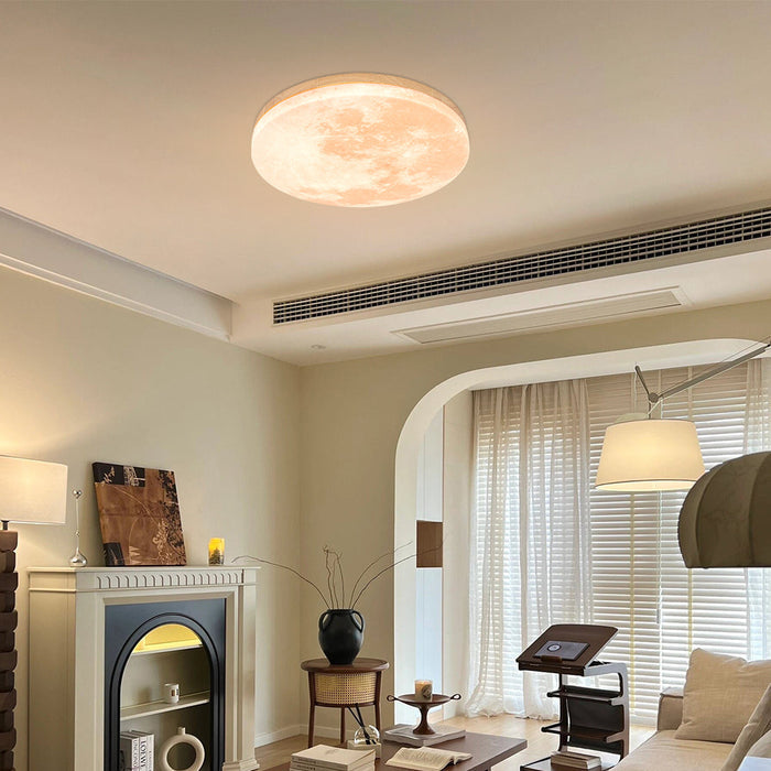Lampa Sufitowa LED Księżycowa Monza – Smukły Design do Salonu i Sypialni, Średnice 26/38/48 cm, Ciepłe Białe Światło 7