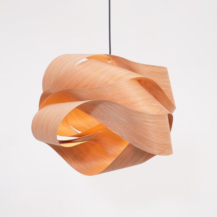 Lampa wisząca z naturalnego drewna – Elegancki dodatek do nowoczesnych wnętrz 1