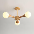 Lampa Sufitowa Nera z Drewna i Szkła – Stylowa Lampa Sufitowa do Sypialni i Salonów z Możliwością Żarówek LED 0