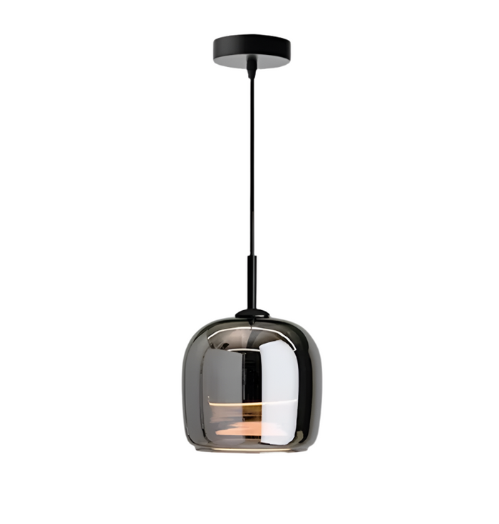 Lampa Wisząca Nordic Black Glass - Elegancki Żyrandol LED do Salonu i Jadalni, Oświetlenie nad Stół, Szkło Czarne 0
