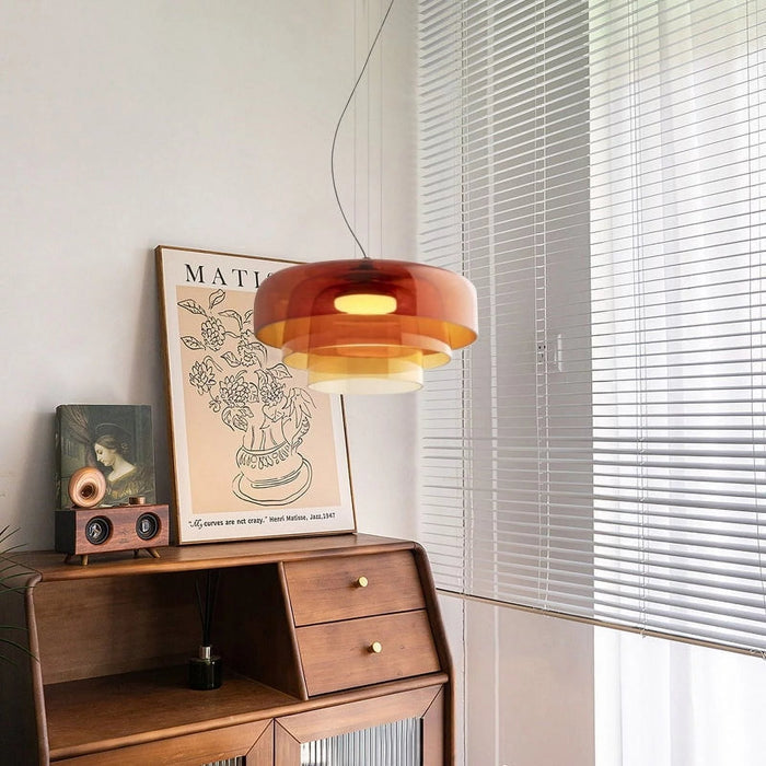 Lampa Wisząca Nordic z Szkła i Metalu, Regulowana Długość, Oświetlenie do Salonu, Ciepłe Światło, Idealna nad Stół 2