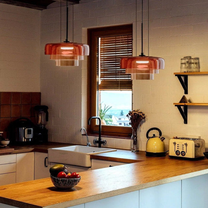 Lampa Wisząca Nordic z Szkła i Metalu, Regulowana Długość, Oświetlenie do Salonu, Ciepłe Światło, Idealna nad Stół 3
