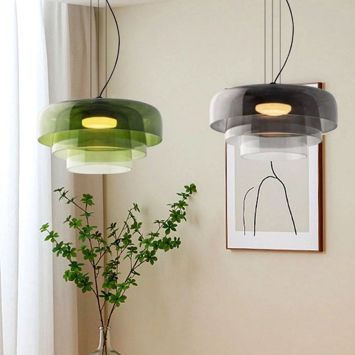 Lampa Wisząca Nordic z Szkła i Metalu, Regulowana Długość, Oświetlenie do Salonu, Ciepłe Światło, Idealna nad Stół 5