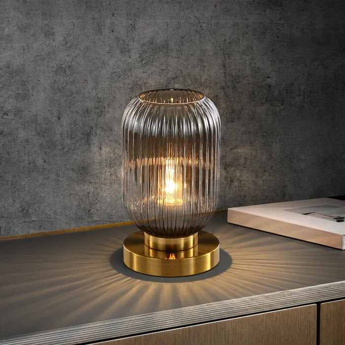 Lampa Stołowa Szklana w Stylu Nordyckim – Elegancka Lampa do Salonów i Sypialni, Średnica 13 cm i 20 cm 2