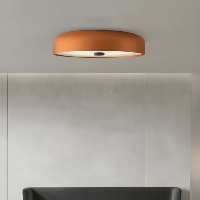 Lampa Sufitowa LED w Stylu Nordyckim – Okrągła z Metalowym Wykończeniem, Ciepłe Światło do Salonu i Sypialni 3
