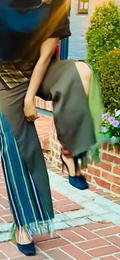 Olive+Orange Unisex UPsideDOWN Asóòke Wide Leg Trousers