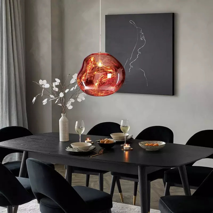 Organiczna Lampa Wisząca Kula do Salonu – Oświetlenie Nad Stół w Żywych Kolorach, E27, Wysoka Jakość, 4 Rozmiary 1