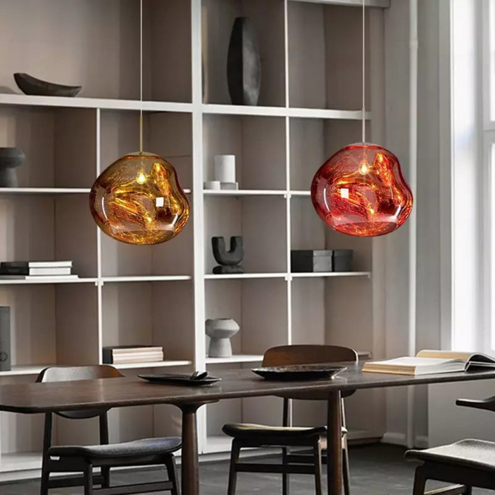 Organiczna Lampa Wisząca Kula do Salonu – Oświetlenie Nad Stół w Żywych Kolorach, E27, Wysoka Jakość, 4 Rozmiary 3