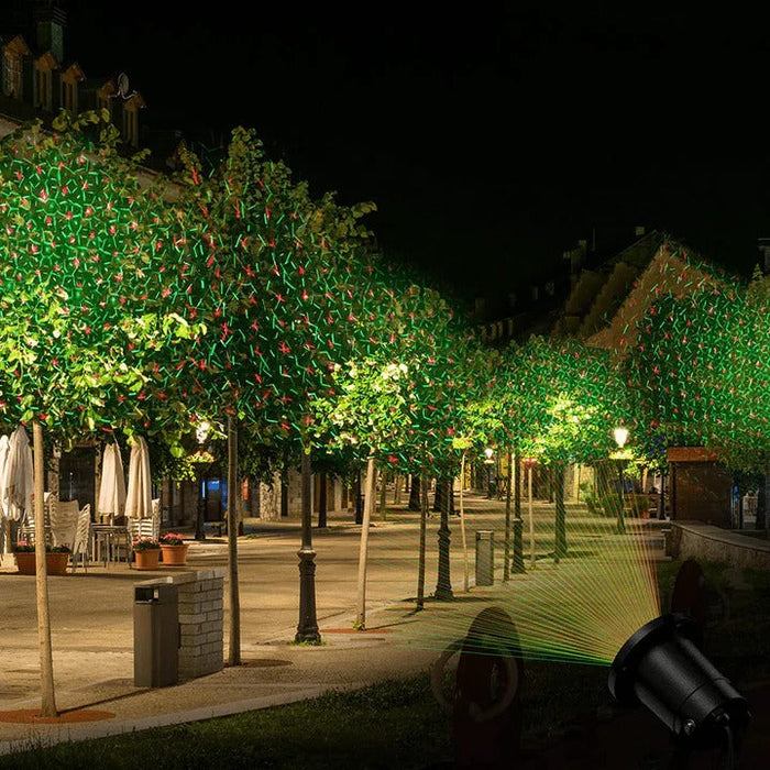 Zewnętrzny Projektor Świąteczny z Ruchomymi Wzorami, Odporność na Warunki Atmosferyczne, Zasięg do 280 m² 2