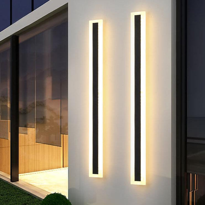 Lampa Zewnętrzna LED na Dom – Elegancka Ścienna Lampa Akrylowa w Minimalistycznym Designie, Wysokość 30-180 cm 3