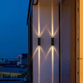 Zewnętrzna lampa ścienna LED z efektem światła góra-dół – czarne, nowoczesne oświetlenie elewacji 0