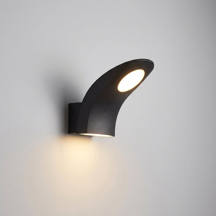 Kinkiet zewnętrzny LED z aluminiową obudową w nowoczesnym czarnym designie, odporny na war 5