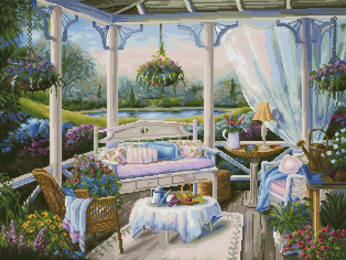 Patio with Flowers