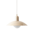 Lampa wisząca z zakrzywionym metalowym kloszem do oświetlenia kuchennego – minimalistyczna oprawa do wnętrz 0