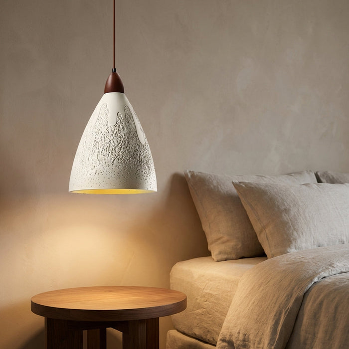 Lampa wisząca z oświetleniem LED – wykończenie w stylu retro, do kuchni lub jadalni – średnica 23 cm 0
