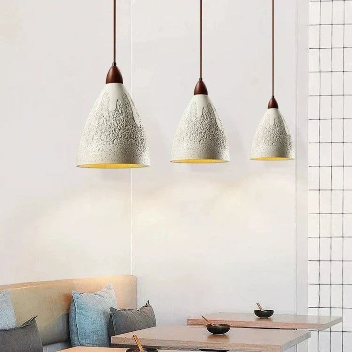 Lampa wisząca z oświetleniem LED – wykończenie w stylu retro, do kuchni lub jadalni – średnica 23 cm 3