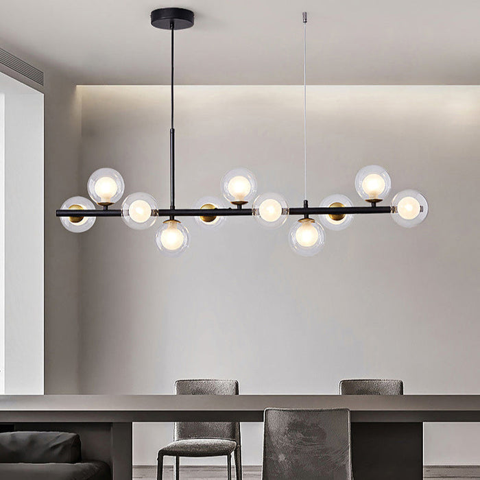 Lampa Wisząca do Jadalni z Żelaza i Szkła – Elegancka Lampa Nad Stół z Regulowaną Wysokością 7