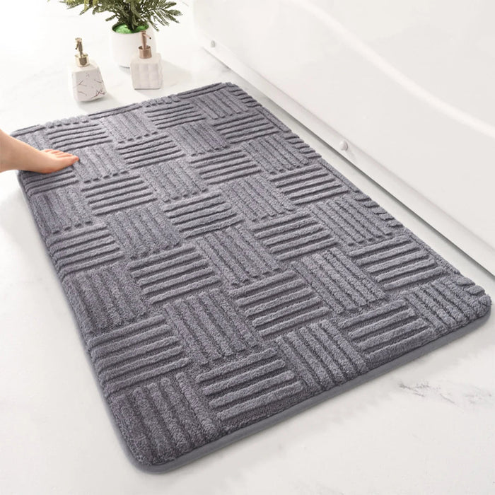 Pluszowy Dywan Łazienkowy z Antypoślizgowym Dnem – Komfortowy i Elegancki, 40x60 cm, 50x80 cm 0