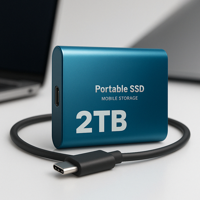 Przenośny Dysk SSD 1TB z interfejsem USB-C, oferujący szybki transfer danych do 1050 1