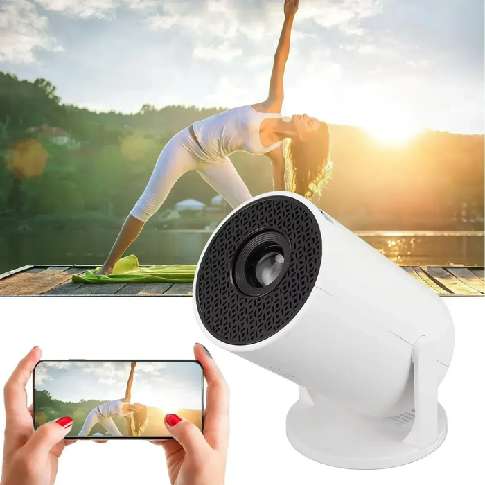 Miniaturowy projektor przenośny 4K z Wi-Fi i Bluetooth – kompaktowe kino domowe do filmów i gier 1