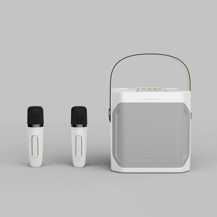 Przenośny Głośnik Karaoke Bluetooth z Dźwiękiem 360° i Dwoma Mikrofonami Bezprzewodowymi 1