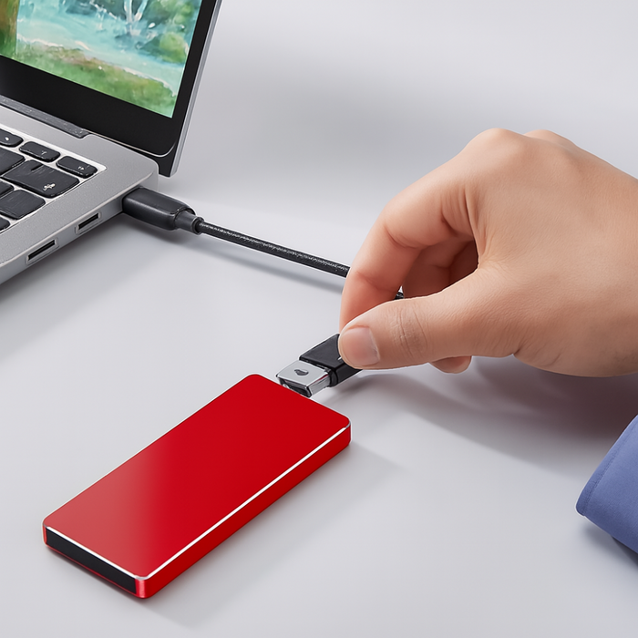 Przenośny zewnętrzny dysk SSD 1 TB – smukła konstrukcja z szybkim transferem danych USB do zdjęć i dokumentów 0