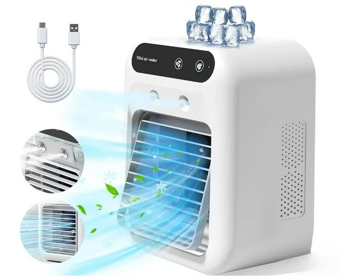 Przenośna chłodziarka parowa USB z nawilżaczem – kompaktowy wentylator chłodzący do użytku osobistego 1