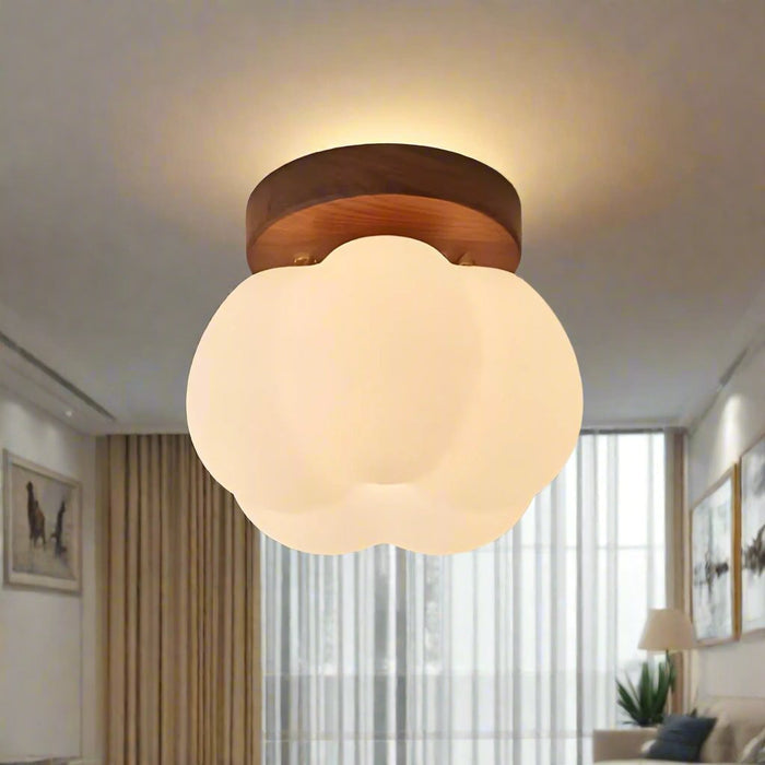 Lampa Sufitowa LED w Kształcie Dyni – Unikalne Oświetlenie do Kuchni i Pokoi Dziecięcych, Ciepłe Światło, 16 cm 0