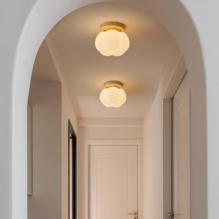 Lampa Sufitowa LED w Kształcie Dyni – Unikalne Oświetlenie do Kuchni i Pokoi Dziecięcych, Ciepłe Światło, 16 cm 3