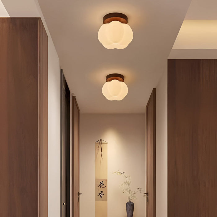 Lampa Sufitowa LED w Kształcie Dyni – Unikalne Oświetlenie do Kuchni i Pokoi Dziecięcych, Ciepłe Światło, 16 cm 5