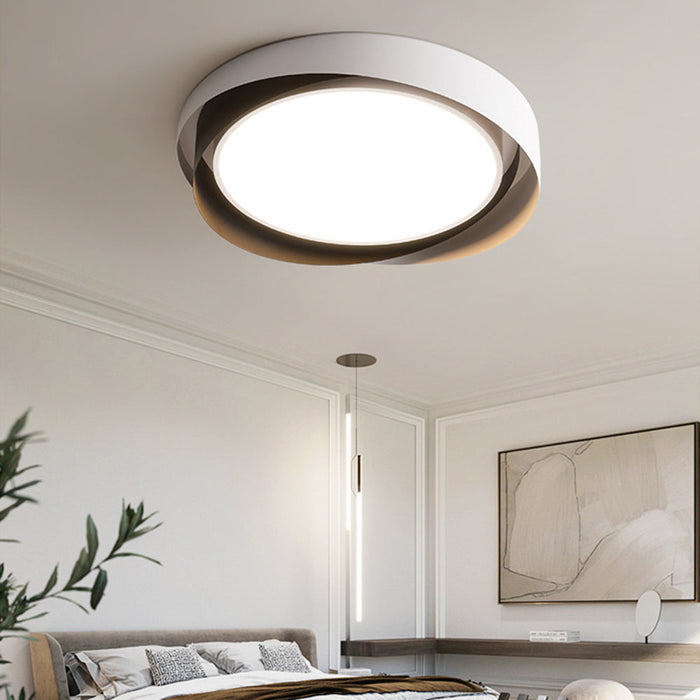Lampa Sufitowa Quinn LED Minimalistyczna Czarna do Salonu, Nowoczesny Design, Wbudowane Oświetlenie 3
