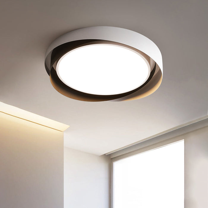 Lampa Sufitowa Quinn LED Minimalistyczna Czarna do Salonu, Nowoczesny Design, Wbudowane Oświetlenie 4