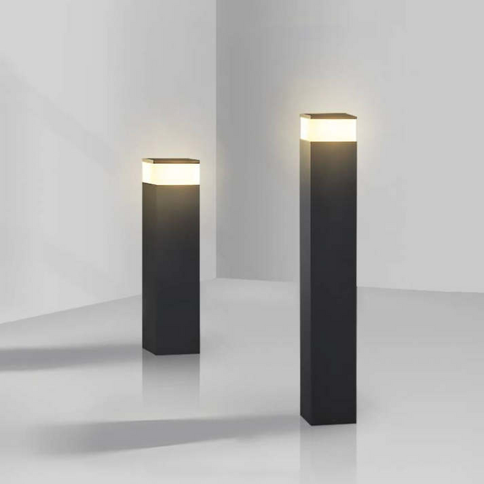 Prostokątna Lampa Zewnętrzna LED z Metalową Ramą – Nowoczesna Lampa Zewnętrzna Solarna do Ogrodu i Tarasu 5