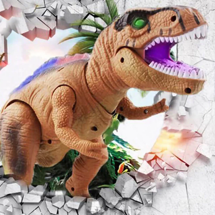 Zdalnie Sterowany Dinozaur z Efektami Dźwiękowymi i Świetlnymi – Interaktywna Zabawka Dinozaura dla Dzieci, 46 cm 3