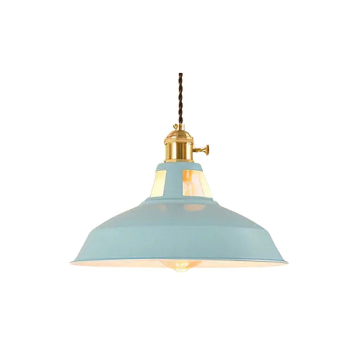 Lampa Wisząca Stożkowa Retro z Żelaza do Salonu, Lampy nad Stół, Industrialna, 20 cm Wysokości, 26 cm Średnicy 1