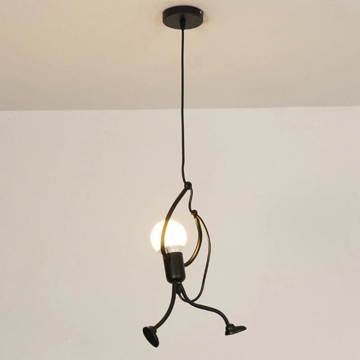 Lampa Wisząca w Kształcie Lalki Retro – Regulowana Wysokość Idealna do Salonu i Pokoju Dziecięcego 0