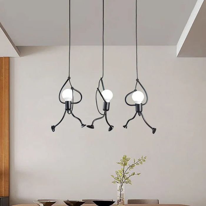 Lampa Wisząca w Kształcie Lalki Retro – Regulowana Wysokość Idealna do Salonu i Pokoju Dziecięcego 4