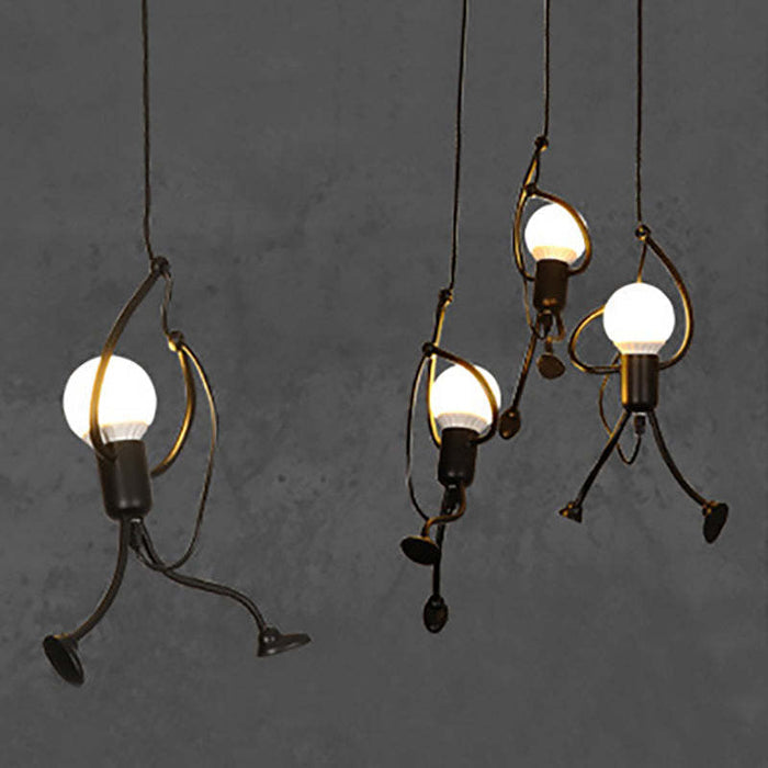 Lampa Wisząca Retro Iron Man z Regulowaną Długością – Unikalne Oświetlenie do Salonu lub Nad Stół 3