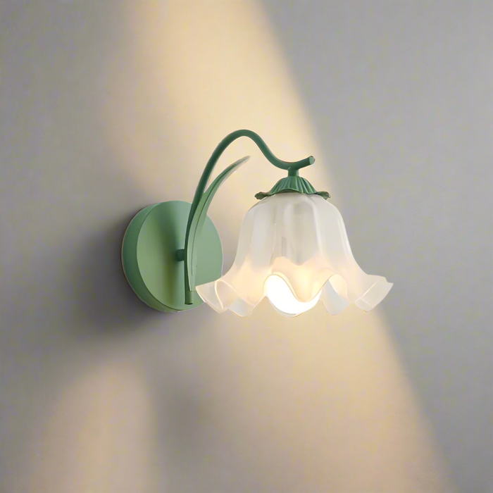 Retro Kinkiet Ścienny z Kwiatowym Motywem – Lampa na Ścianę z Metalu i Akrylu, 5W, Idealna do Ogrodu i Wnętrz 4