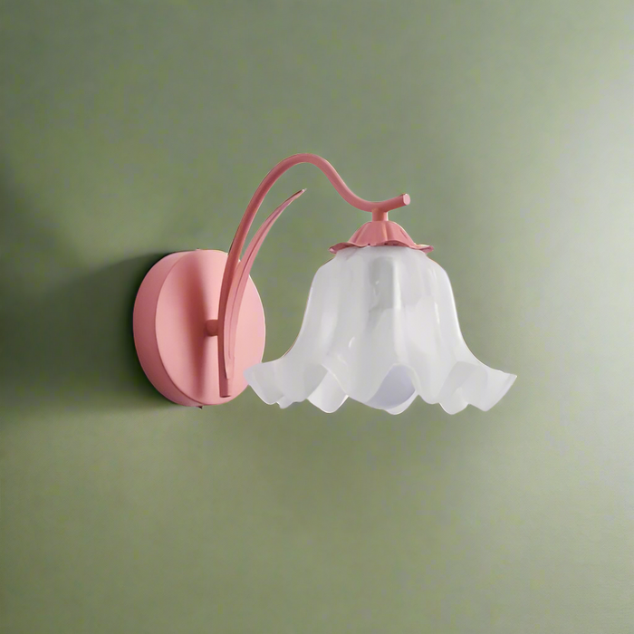 Retro Kinkiet Ścienny z Kwiatowym Motywem – Lampa na Ścianę z Metalu i Akrylu, 5W, Idealna do Ogrodu i Wnętrz 5