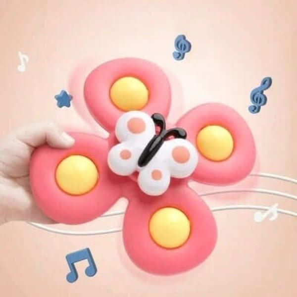 Rotating Baby Spinner Toy for Motor Skills Development – Lightweight Multicolored Interactive Play Toy 2